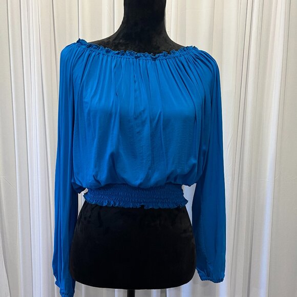 Elan Elegant Blue Women's Top - Picture 1 of 4